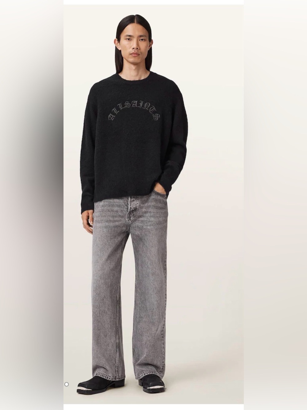 All Saints CURV embroidered sweater size medium